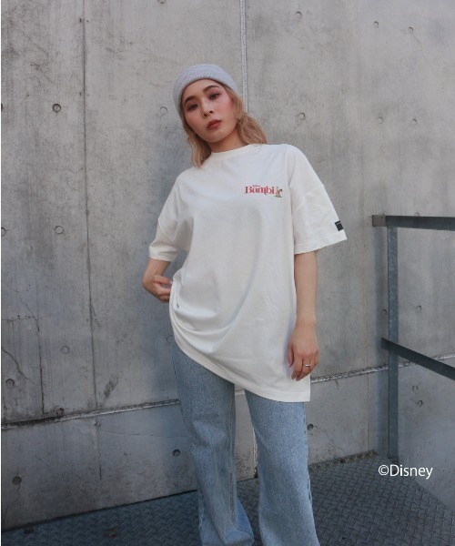 FIG&VIPER(フィグアンドバイパー)の「Disney Bambi / big T(Tシャツ/カットソー・レディース・ホワイト/ライトパープル/ダークグレー・FREE)」の4枚目の写真