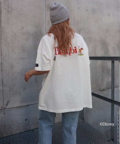 FIG&VIPER(フィグアンドバイパー)の「Disney Bambi / big T(Tシャツ/カットソー・レディース・ホワイト/ライトパープル/ダークグレー・FREE)」の7枚目の写真