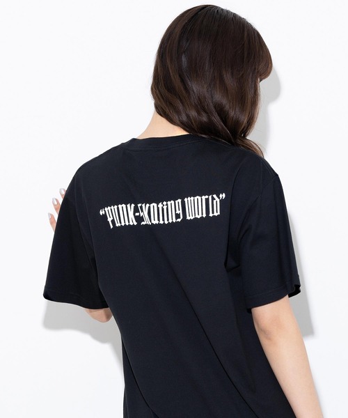 X-girl（エックスガール）の「RADICAL LOGO S/S TEE（Tシャツ/カットソー・レディース・ホワイト/ブラック/グリーン・S/M/L/XL）」の2枚目の写真