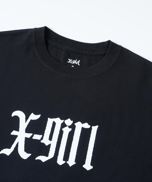 X-girl（エックスガール）の「RADICAL LOGO S/S TEE（Tシャツ/カットソー・レディース・ホワイト/ブラック/グリーン・S/M/L/XL）」の15枚目の写真