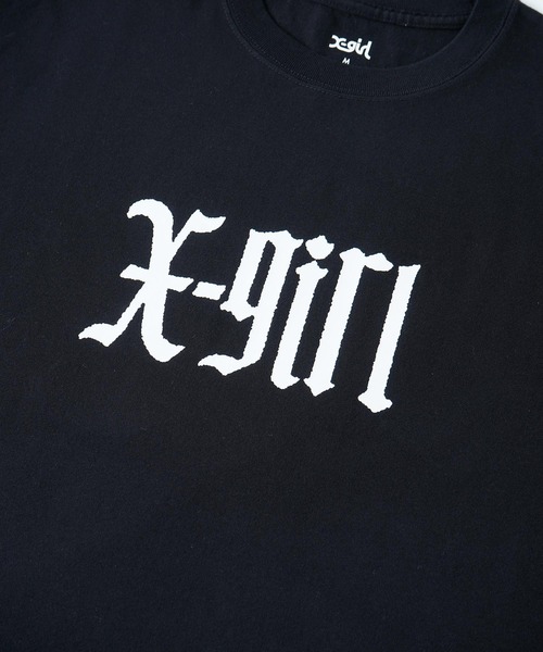 X-girl（エックスガール）の「RADICAL LOGO S/S TEE（Tシャツ/カットソー・レディース・ホワイト/ブラック/グリーン・S/M/L/XL）」の16枚目の写真