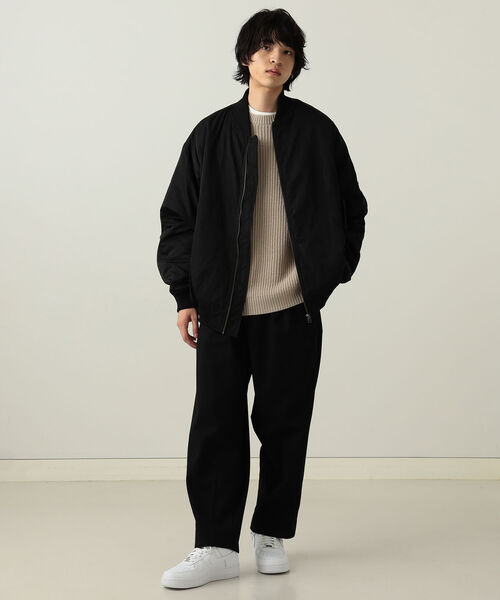 BeAMS DOT（ビームスドット）の「【WEB限定】BeAMS DOT / オーバーサイズ MA-1 ブルゾン 22AW（MA-1・メンズ・ベージュ/ブラック・MEDIUM/LARGE）」の20枚目の写真