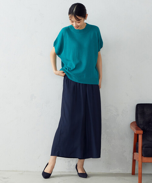 Comme　Ca　Mature（コムサマチュア）の「＜ウォッシャブル＞セミワイドパンツ（その他パンツ・レディース・ブラック/ネイビー・FREE）」の13枚目の写真