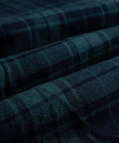 Limited Line Naive Magic(リミテッドラインナイーブマジック)の「【a】〔PETTYWOLF〕ワンポイント刺繍 オーバーサイズ ツイルチェック BDシャツ 長袖(シャツ/ブラウス・メンズ・ブラック/ネイビー・MEDIUM/LARGE)」の19枚目の写真