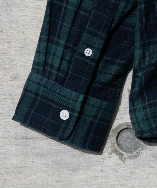 Limited Line Naive Magic(リミテッドラインナイーブマジック)の「【a】〔PETTYWOLF〕ワンポイント刺繍 オーバーサイズ ツイルチェック BDシャツ 長袖(シャツ/ブラウス・メンズ・ブラック/ネイビー・MEDIUM/LARGE)」の13枚目の写真