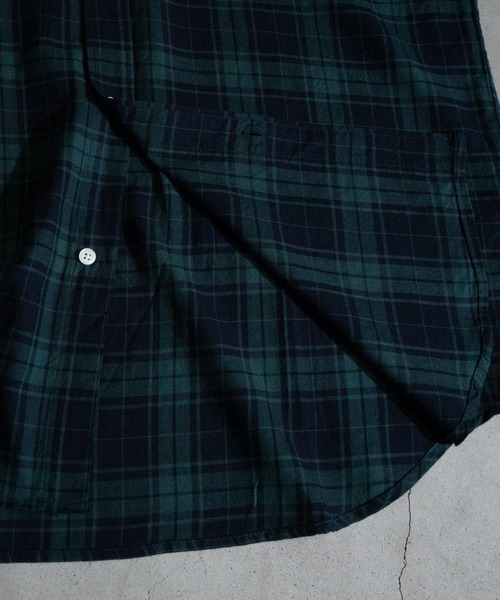 Limited Line Naive Magic(リミテッドラインナイーブマジック)の「【a】〔PETTYWOLF〕ワンポイント刺繍 オーバーサイズ ツイルチェック BDシャツ 長袖(シャツ/ブラウス・メンズ・ブラック/ネイビー・MEDIUM/LARGE)」の22枚目の写真