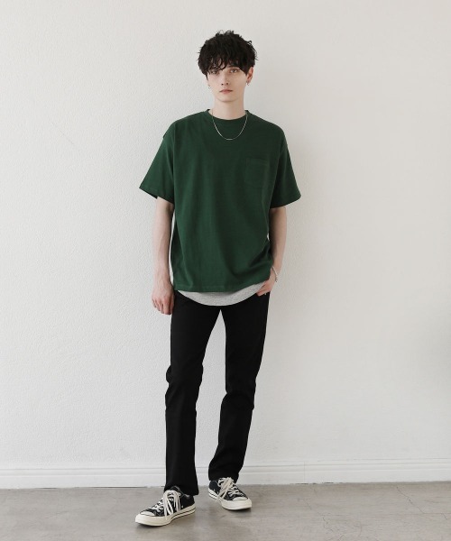 ASTRONOMY(アストロノミー)の「【2点セット】天竺カットソー×ワッフルタンクアンサンブル(Tシャツ/カットソー・メンズ・グレー/ベージュ/サックスブルー/ホワイト/ブラック/グリーン・M/L)」の17枚目の写真