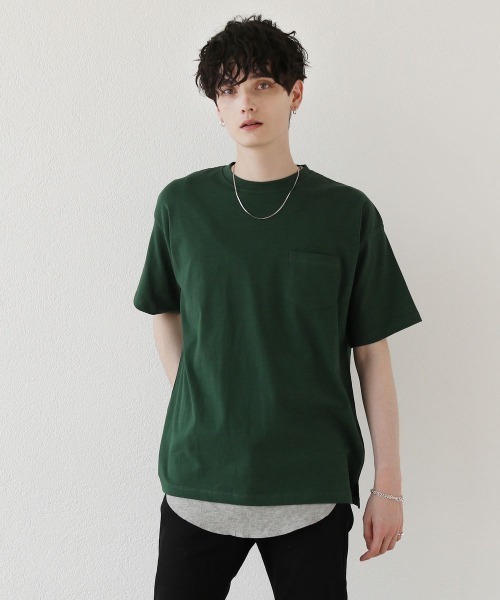 ASTRONOMY(アストロノミー)の「【2点セット】天竺カットソー×ワッフルタンクアンサンブル(Tシャツ/カットソー・メンズ・グレー/ベージュ/サックスブルー/ホワイト/ブラック/グリーン・M/L)」の15枚目の写真