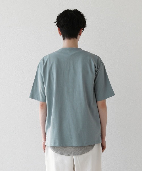 ASTRONOMY(アストロノミー)の「【2点セット】天竺カットソー×ワッフルタンクアンサンブル(Tシャツ/カットソー・メンズ・グレー/ベージュ/サックスブルー/ホワイト/ブラック/グリーン・M/L)」の22枚目の写真
