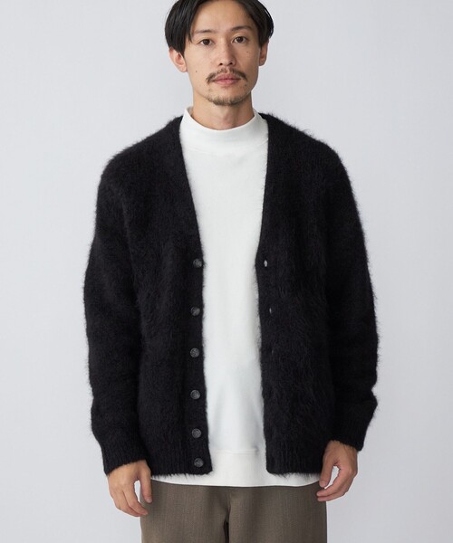 SHIPS（シップス）の「SHIPS: スリアルパカ Vネック カーディガン（カーディガン/ボレロ・メンズ・ブラック/ブルー/ライトオリーブ/キャメル・SMALL/MEDIUM/LARGE/X-LARGE）」の7枚目の写真