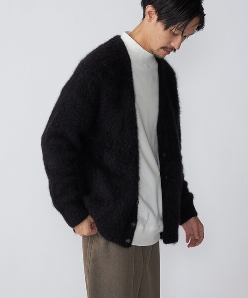 SHIPS（シップス）の「SHIPS: スリアルパカ Vネック カーディガン（カーディガン/ボレロ・メンズ・ブラック/ブルー/ライトオリーブ/キャメル・SMALL/MEDIUM/LARGE/X-LARGE）」の9枚目の写真