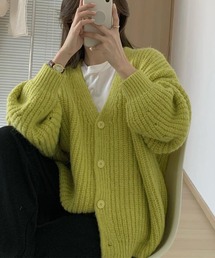 me+em select | ローゲージボリュームカラーニットカーディガン(カーディガン/ボレロ)