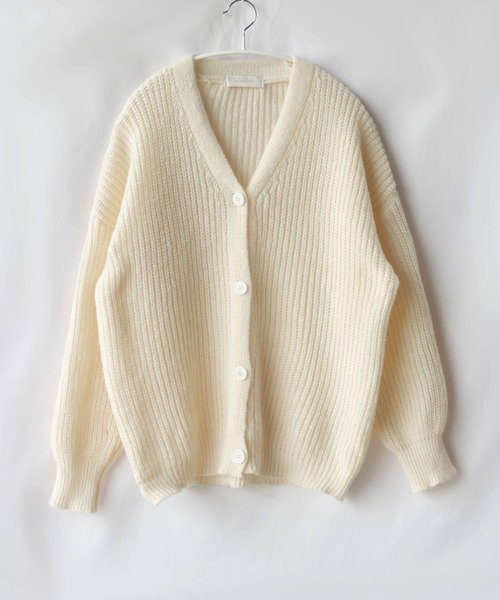 me+em select（ミームセレクト）の「※※ローゲージボリュームカラーニットカーディガン（カーディガン/ボレロ・レディース・ベージュ/ブラウン/ピンク/イエロー・FREE）」の7枚目の写真