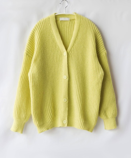 me+em select（ミームセレクト）の「※※ローゲージボリュームカラーニットカーディガン（カーディガン/ボレロ・レディース・ベージュ/ブラウン/ピンク/イエロー・FREE）」の13枚目の写真