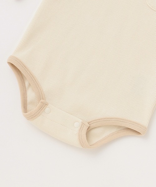 petit main（プティマイン）の「【オーガニック】スタイつきロンパース（ロンパース・キッズ・モカ/ブルーグレー/アイボリー・80ｃｍ/70cm）」の15枚目の写真