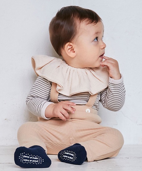 petit main（プティマイン）の「【オーガニック】スタイつきロンパース（ロンパース・キッズ・モカ/ブルーグレー/アイボリー・80ｃｍ/70cm）」の17枚目の写真