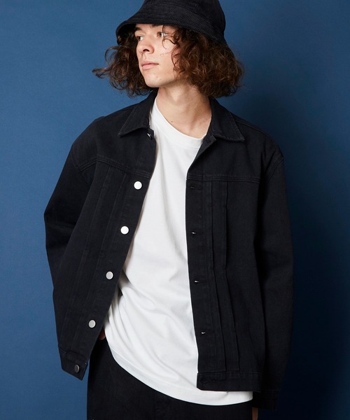 unrelaxing（アンリラクシング）の「オーバーサイズビッグシルエットデニムジャケット（デニムジャケット・メンズ・ライトブルー/ブラック/ブルー/スミクロ・FREE）」の14枚目の写真