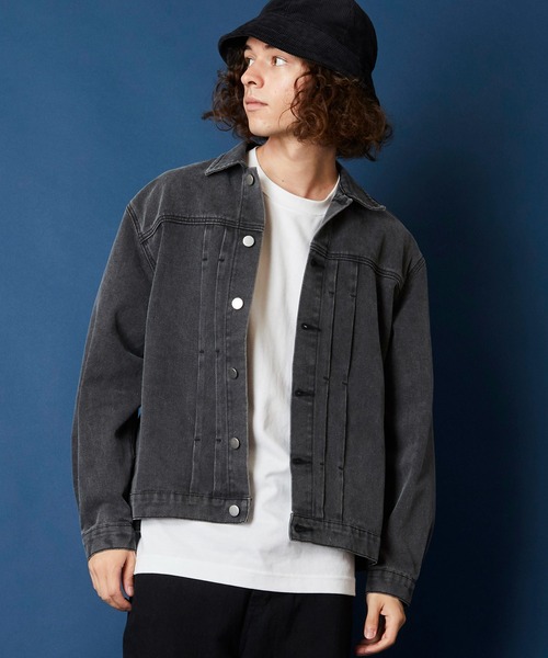 unrelaxing（アンリラクシング）の「オーバーサイズビッグシルエットデニムジャケット（デニムジャケット・メンズ・ライトブルー/ブラック/ブルー/スミクロ・FREE）」の22枚目の写真