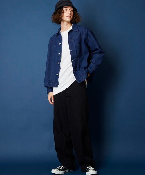 unrelaxing（アンリラクシング）の「オーバーサイズビッグシルエットデニムジャケット（デニムジャケット・メンズ・ライトブルー/ブラック/ブルー/スミクロ・FREE）」の21枚目の写真