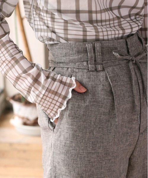 cepo（セポ）の「ツィードライク イージースラックス　※セットアップ可能（スラックス・レディース・グレー/ブラウン・S/M）」の16枚目の写真