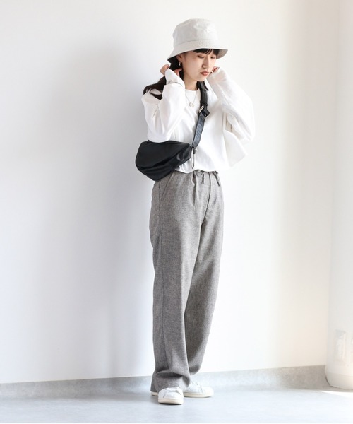 cepo（セポ）の「ツィードライク イージースラックス　※セットアップ可能（スラックス・レディース・グレー/ブラウン・S/M）」の13枚目の写真