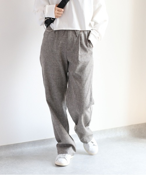 cepo（セポ）の「ツィードライク イージースラックス　※セットアップ可能（スラックス・レディース・グレー/ブラウン・S/M）」の12枚目の写真