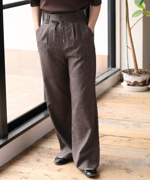 cepo（セポ）の「ツィードライク イージースラックス　※セットアップ可能（スラックス・レディース・グレー/ブラウン・S/M）」の19枚目の写真