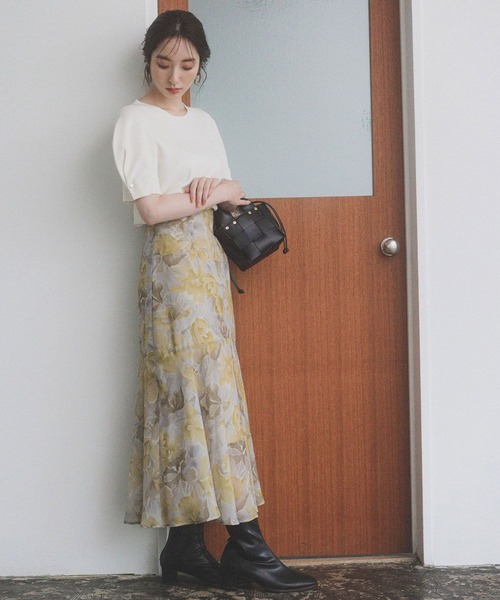 Andemiu（アンデミュウ）の「ウォーターフラワースカート126924（スカート・レディース・パープル/ピンク/イエロー・FREE）」の11枚目の写真