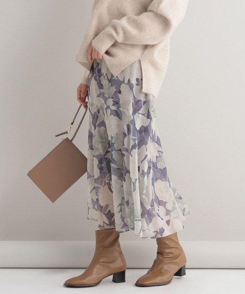 Andemiu（アンデミュウ）の「ウォーターフラワースカート126924（スカート・レディース・パープル/ピンク/イエロー・FREE）」の4枚目の写真