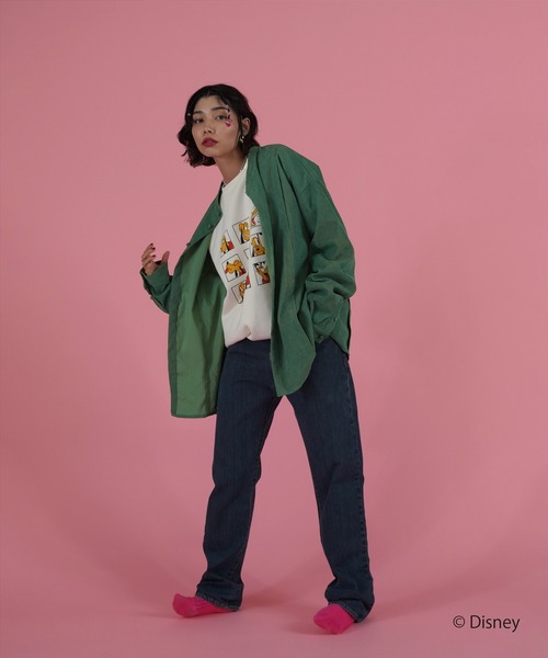 TINA:JOJUN(ティーナジョジュン)の「ユニセックス コーデュロイシャツ TINA:JOJUN(シャツ/ブラウス・レディース・グリーン/キャメル・M)」の18枚目の写真