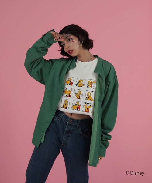 TINA:JOJUN(ティーナジョジュン)の「ユニセックス コーデュロイシャツ TINA:JOJUN(シャツ/ブラウス・レディース・グリーン/キャメル・M)」の8枚目の写真