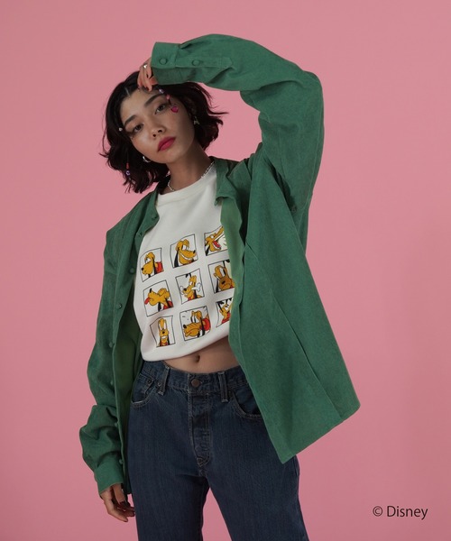 TINA:JOJUN(ティーナジョジュン)の「ユニセックス コーデュロイシャツ TINA:JOJUN(シャツ/ブラウス・レディース・グリーン/キャメル・M)」の10枚目の写真