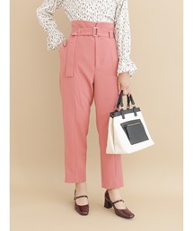 Te chichi | ベルト付ハイウエストテーパードパンツ(その他パンツ)