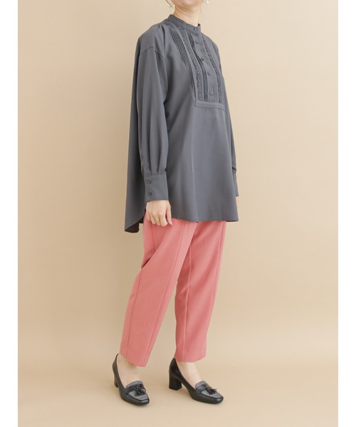 Te chichi（テチチ）の「ベルト付ハイウエストテーパードパンツ（その他パンツ・レディース・グリーン/チャコール/ピンク・MEDIUM/SMALL）」の7枚目の写真