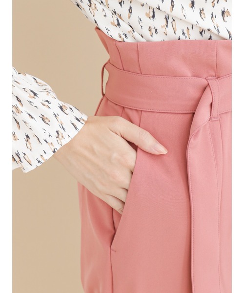 Te chichi（テチチ）の「ベルト付ハイウエストテーパードパンツ（その他パンツ・レディース・グリーン/チャコール/ピンク・MEDIUM/SMALL）」の12枚目の写真