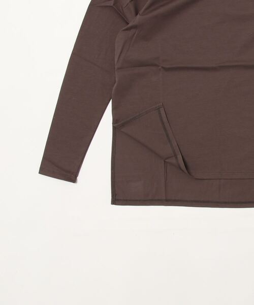 ELVENCE DEUX(エルベンスドゥ)の「シルケットカタギャザーPO(Tシャツ/カットソー・レディース・ブラウン/チャコールグレー/グレー系その他・FREE)」の5枚目の写真