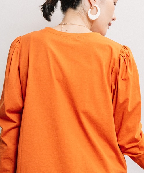 ELVENCE DEUX(エルベンスドゥ)の「シルケットカタギャザーPO(Tシャツ/カットソー・レディース・ブラウン/チャコールグレー/グレー系その他・FREE)」の22枚目の写真