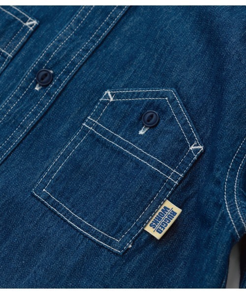 RUGGEDWORKS（ラゲッドワークス）の「DENIM SHIRT（シャツ/ブラウス・キッズ・ネイビー/ブルー・01/02/03/04）」の6枚目の写真