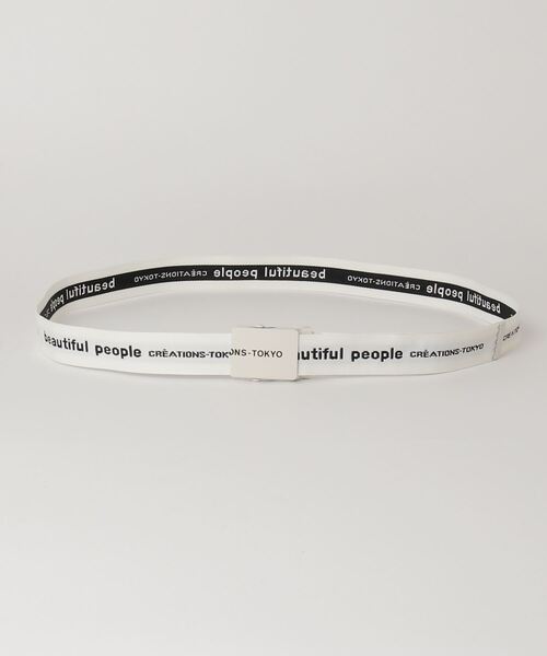 beautiful people(ビューティフルピープル)の「beautiful people logo buckle belt in jacquard 7235511939(ベルト・レディース・ホワイト/ブラウン/グリーン・FREE)」の9枚目の写真