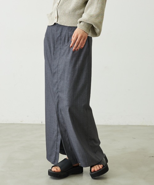 Aunt Marie's(アントマリーズ)の「ハイウエストスラックススカート(スカート・レディース・チャコールグレー/ブラック/ブラウン/アイボリー/グレー/その他/ネイビー・MEDIUM/TALL/FREE)」の10枚目の写真