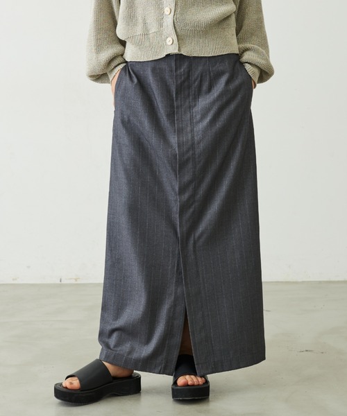 Aunt Marie's(アントマリーズ)の「ハイウエストスラックススカート(スカート・レディース・チャコールグレー/ブラック/ブラウン/アイボリー/グレー/その他/ネイビー・MEDIUM/TALL/FREE)」の9枚目の写真