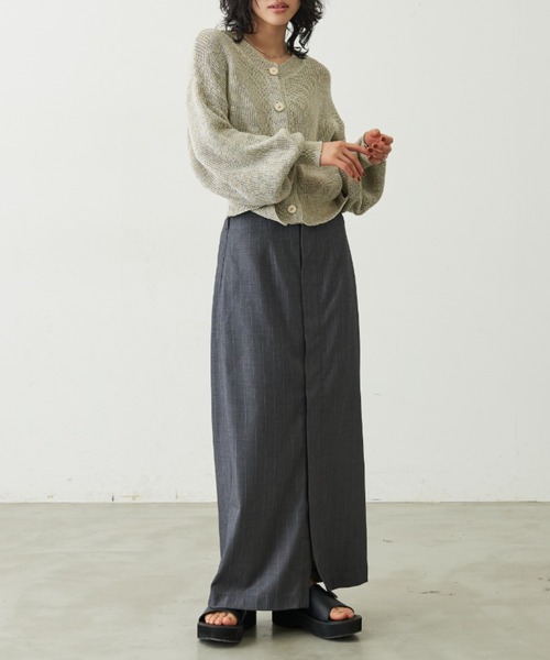 Aunt Marie's(アントマリーズ)の「ハイウエストスラックススカート(スカート・レディース・チャコールグレー/ブラック/ブラウン/アイボリー/グレー/その他/ネイビー・MEDIUM/TALL/FREE)」の12枚目の写真