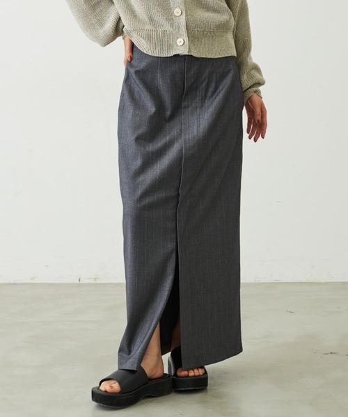 Aunt Marie's(アントマリーズ)の「ハイウエストスラックススカート(スカート・レディース・チャコールグレー/ブラック/ブラウン/アイボリー/グレー/その他/ネイビー・MEDIUM/TALL/FREE)」の8枚目の写真