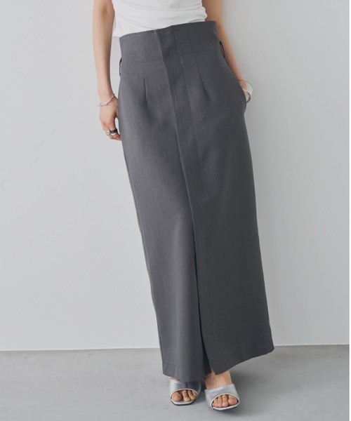 Aunt Marie's(アントマリーズ)の「ハイウエストスラックススカート(スカート・レディース・チャコールグレー/ブラック/ブラウン/アイボリー/グレー/その他/ネイビー・MEDIUM/TALL/FREE)」の18枚目の写真