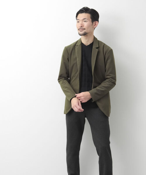 Stutostein Nolley's（シュテットシュタインノーリーズ）の「トリコットコール テーラーカーディガン ジャケット（テーラードジャケット・メンズ・ベージュ/ネイビー/オリーブ・S/M/L/XL）」の17枚目の写真