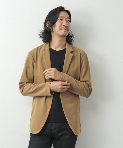 Stutostein Nolley's（シュテットシュタインノーリーズ）の「トリコットコール テーラーカーディガン ジャケット（テーラードジャケット・メンズ・ベージュ/ネイビー/オリーブ・S/M/L/XL）」の20枚目の写真