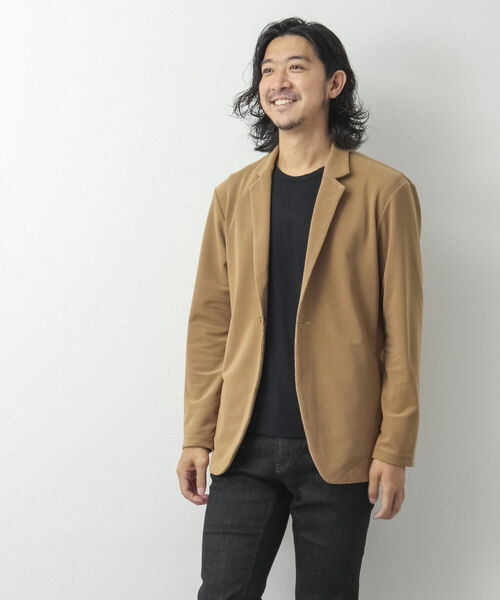 Stutostein Nolley's（シュテットシュタインノーリーズ）の「トリコットコール テーラーカーディガン ジャケット（テーラードジャケット・メンズ・ベージュ/ネイビー/オリーブ・S/M/L/XL）」の10枚目の写真