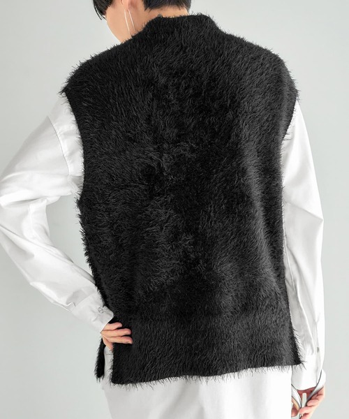 STYLE DELI(スタイルデリ)の「ふわふわシャギーハイネックベスト(ベスト・レディース・ブラック/ブラウン系・FREE)」の13枚目の写真