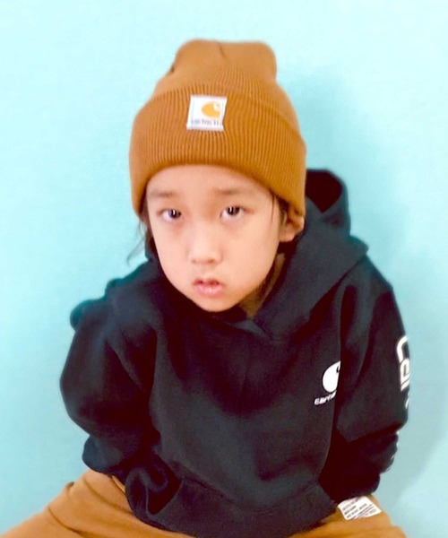 Carhartt（カーハート）の「carhartt ニットビーニーキャップ（ニットキャップ/ビーニー・キッズ・ブラック/オリーブ/ブラウン・S/L）」の2枚目の写真