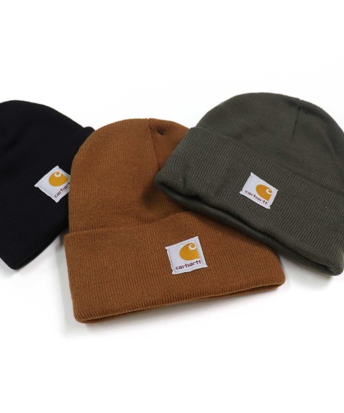 Carhartt（カーハート）の「carhartt ニットビーニーキャップ（ニットキャップ/ビーニー・キッズ・ブラック/オリーブ/ブラウン・S/L）」の10枚目の写真